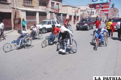 El deporte integrado también fue parte del Día del Peatón