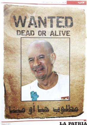Muamar al Gadafi es buscado vivo o muerto