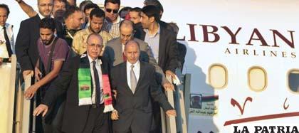 La llegada del Presidente del Consejo de Transición libio, Mustafa Abdulyalil