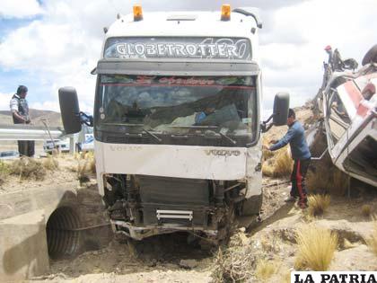 Camión que iba rumbo a Cochabamba
