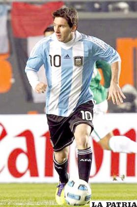 Lionel Messi de la selección de Argentina