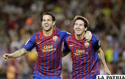 Messi y compañía festejaron la goleada al Osasuna