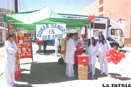 En Oruro se incentiva a la donación voluntaria de sangre