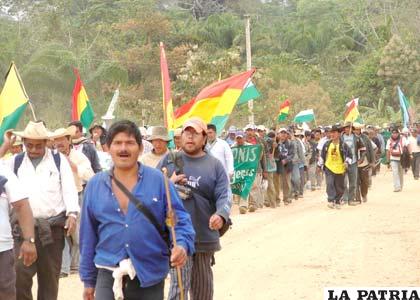 Marchistas en defensa del Tipnis (foto archivo)
