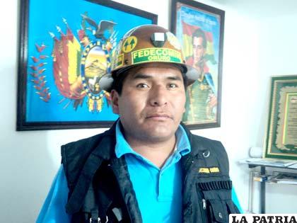 Agustín Choque, presidente de la Fedecomin