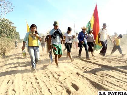 Indígenas del Tipnis marchas en defensa de su territorio (Foto archivo)