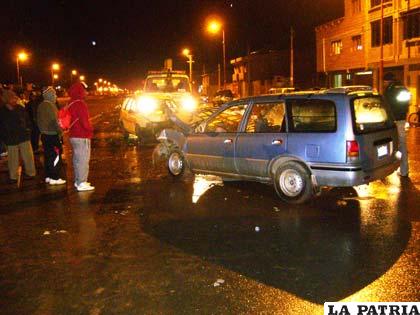 La escena del hecho de tránsito en la Avenida Héroes del Chaco