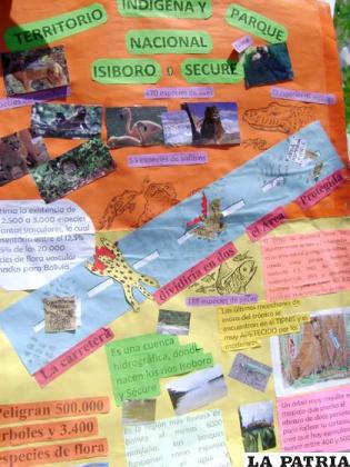Mural que resume todo lo que engloba el Territorio Indígena y Parque Nacional Isiboro Sécure