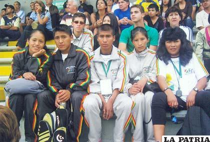 Atletas bolivianos que participaron en el Sudamericano