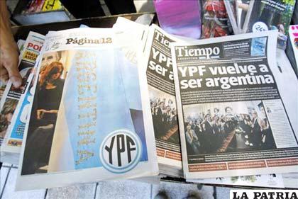 Varios periódicos de tirada nacional en Argentina /EFE/Archivo