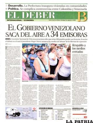 Diario El Deber y sus periodistas amenazados por Percy Fernández (Foto lapapela.blogspot.com)
