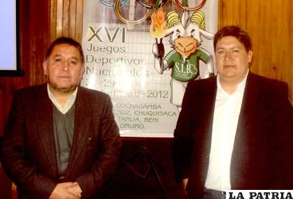 Carlos Antezana y Carlos Estrada organizadores del certamen