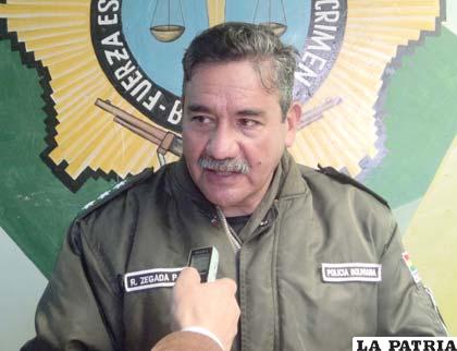 Coronel Rubén Zegada Portugal, director de la Felcc