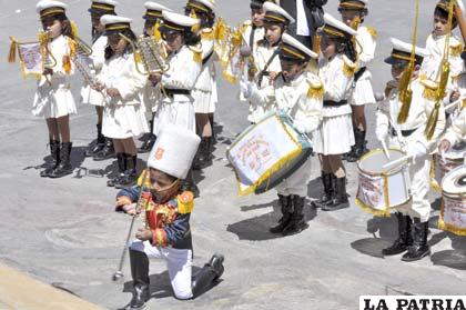 Niños se lucieron en el festival, en la foto la Banda Inicial Edith Zamora de Paz