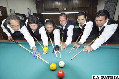 Los seis billaristas que representarán a Oruro