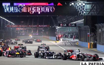 Vista panorámica del circuito de Singapur (foto: foxsportsla.com)