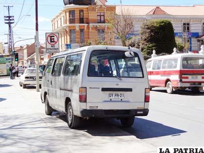 El vehículo infractor tenía placa chilena