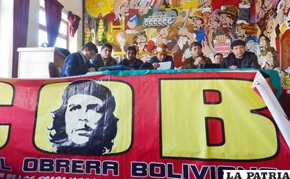 Reunión ampliada de la Central Obrera Boliviana