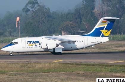 Avión del TAM que realiza vuelos irregulares según el asambleísta Roy Moroni /mirabolivia.com