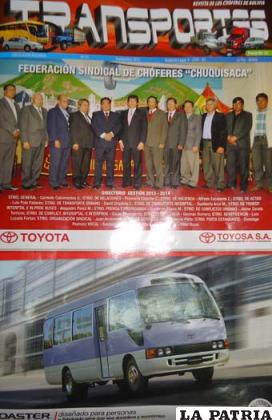 Portada de la revista “Transportes”