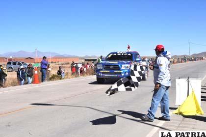 La llegada de los coches a Oruro en el Gran Premio