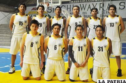 Integrantes del equipo de Alemán en el básquetbol