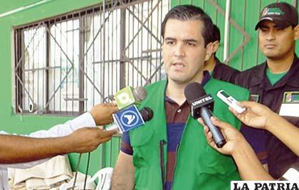 Enrique Bruno, secretario de Seguridad de la Gobernación de Santa Cruz