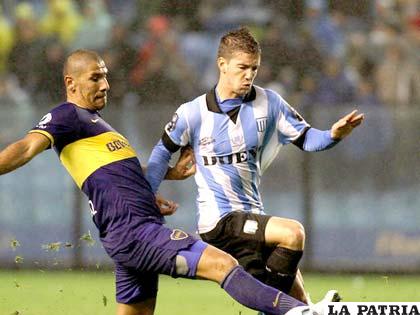 Una acción de la victoria de Boca ante Racing