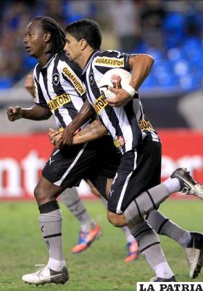 Festejo de los jugadores de Botafogo