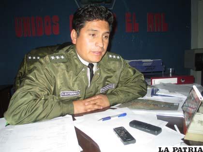 El director de Seguridad Ciudadana, capitán Omar Gutiérrez