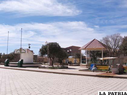 La plaza principal de Paria, municipio consignado en el proyecto ambiental