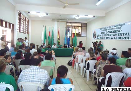 Reunión del Comité Cívico de Beni para asumir medidas contra reducción de escaños