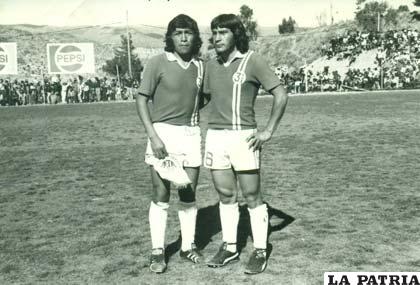 Juan Claure y Javier Parrado, ambos jugadores de 31 de Octubre de La Paz