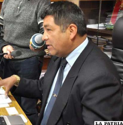 Benjamín Moya, presidente del Tribunal Electoral Departamental de Oruro