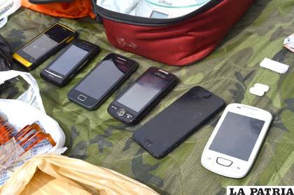 Los celulares que fueron secuestrados