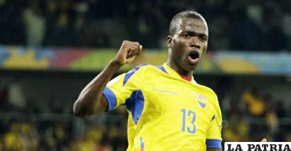 Énner Valencia  fue autor del tercer gol ecuatoriano