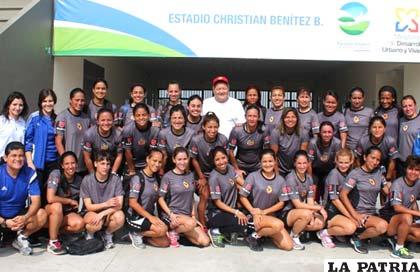 Las participantes en las pruebas físicas que organizó la Conmebol