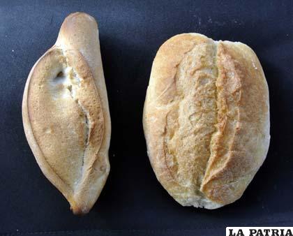 Diferencia de panes en tamaño, peso y precio, ambos de la misma calidad