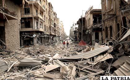 Siria convertida en un campo de ruinas