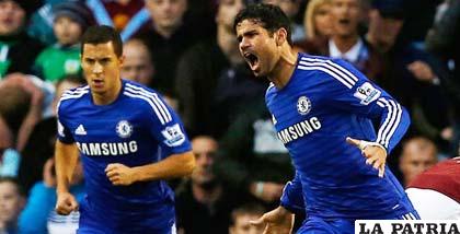 Diego Costa hizo tres goles el fin de semana para el Chelsea 