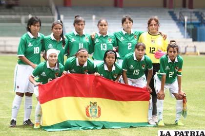 Las integrantes de la selección boliviana