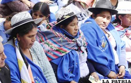 Mujeres campesinas en Potosí no permitirán el voto cruzado