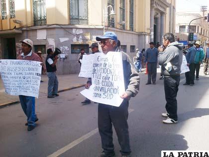 Uno de los sectores movilizados que pugna por la construcción de la terminal del occidente