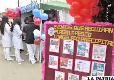 Estudiantes explicaron la importancia de donar sangre