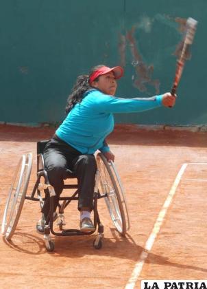 Silvia Zárate en pleno entrenamiento 