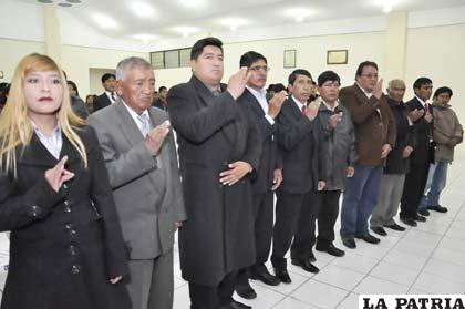 Durante la posesión del nuevo directorio de la AFO