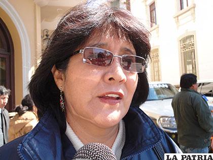 Ex presidenta de la Asamblea Permanente de Derechos Humanos de Bolivia, Yolanda Herrera /APG