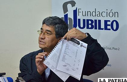El director Ejecutivo de la Fundación Jubileo, Juan Carlos Núñez /APG