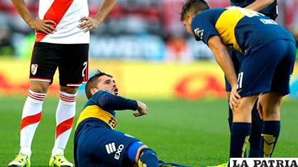 Gago se lesionó en el Superclásico /infobae.com