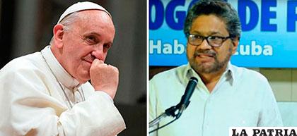 Los negociadores de paz de las FARC transmitieron un saludo al Papa Francisco /cmi.com.co